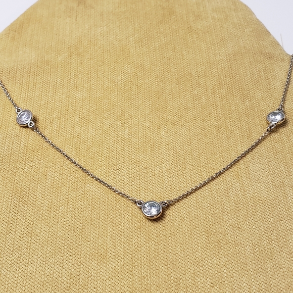 Banana Republic 3-Station Rivoli Crystals Necklace - Picture 8 of 11